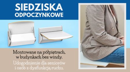 UDOGODNIENIE DLA SENIORÓW <br />Składane siedziska