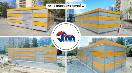 OSIEDLE KOŚCIUSZKOWCÓW<br />Dwie nowe altany  śmietnikowe